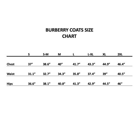 where is the size on a burberry coat|Burberry coat size chart.